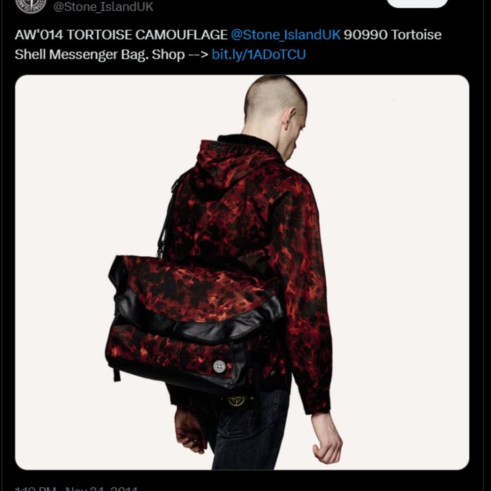 STONE ISLAND AW'014 TORTOISE CAMOUFLAGE 90990 Messenger Bag